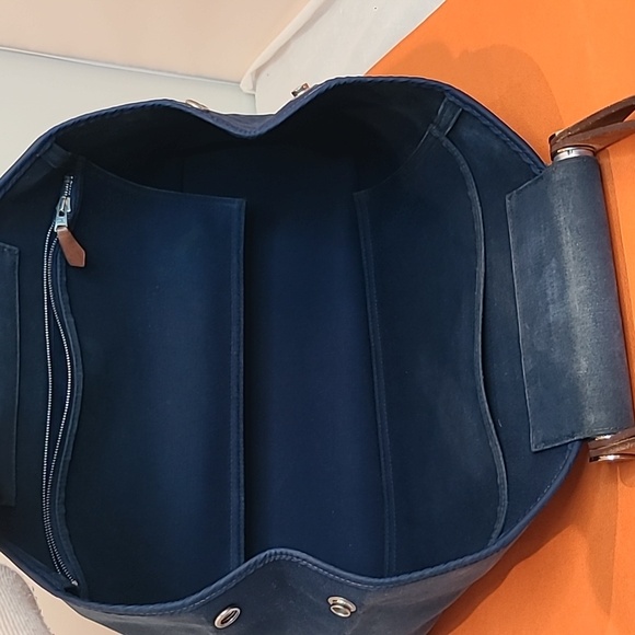 HERMES VINTAGE 2010 KABAK ELAN PM 2 WAY HAND/SHOULDER/TOTE BAG CANVAS/LEATHER - Picture 17 of 17